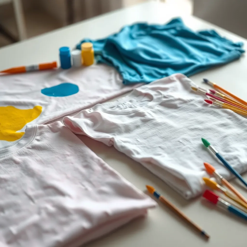 Malowanie koszulek przez dzieci