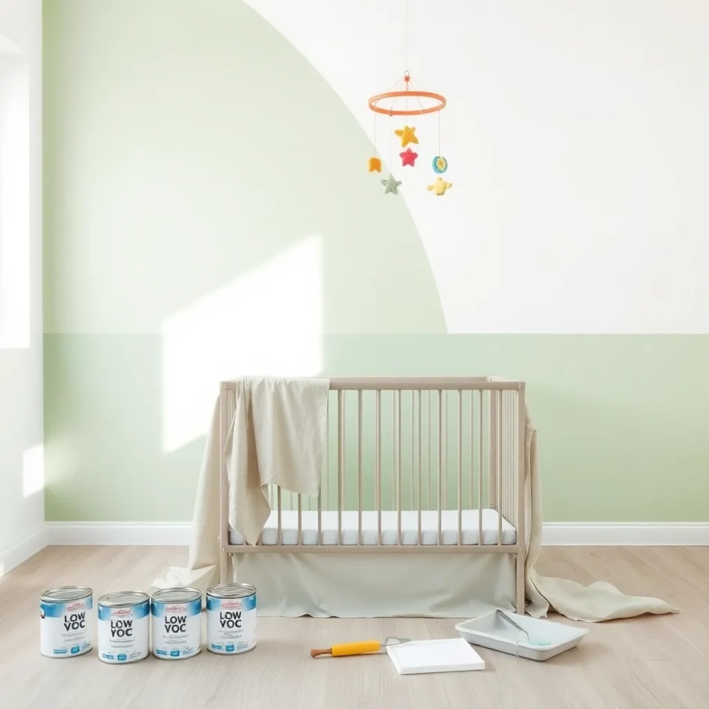 malowanie mieszkania a niemowle