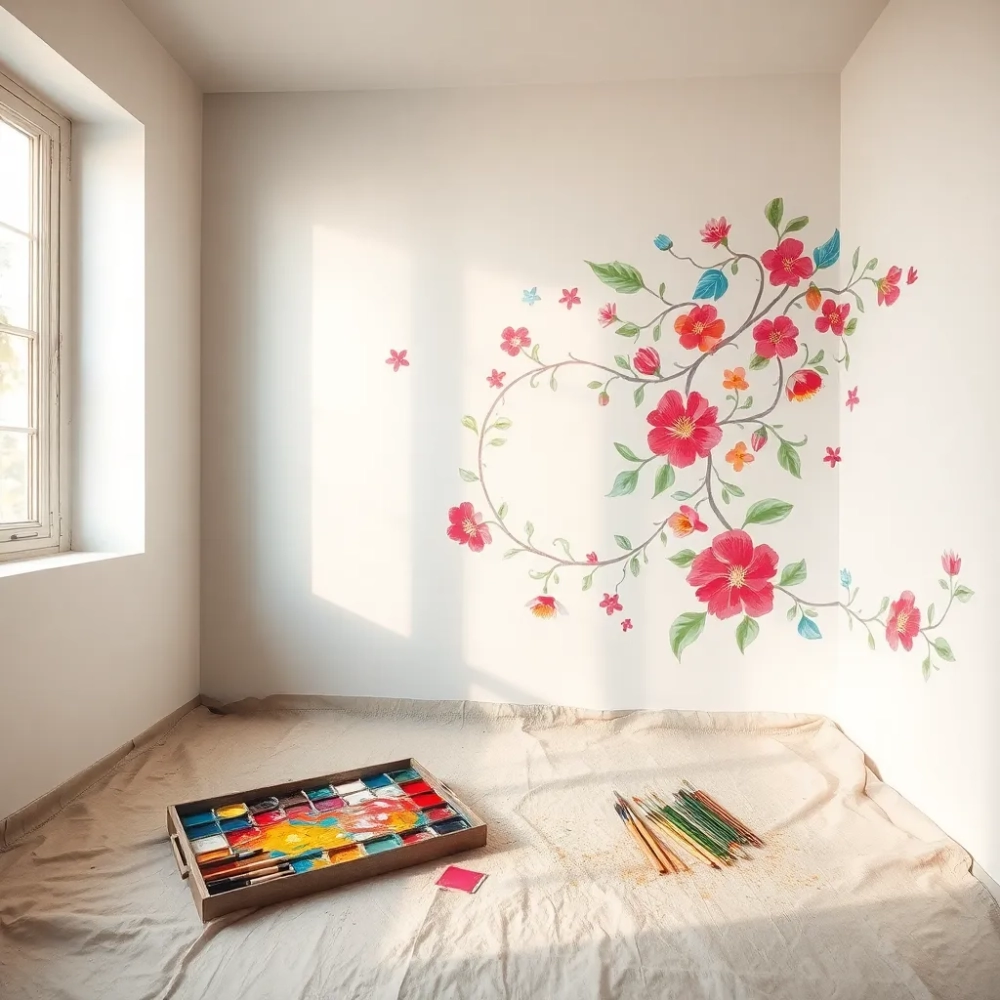 Malowanie murali w domu