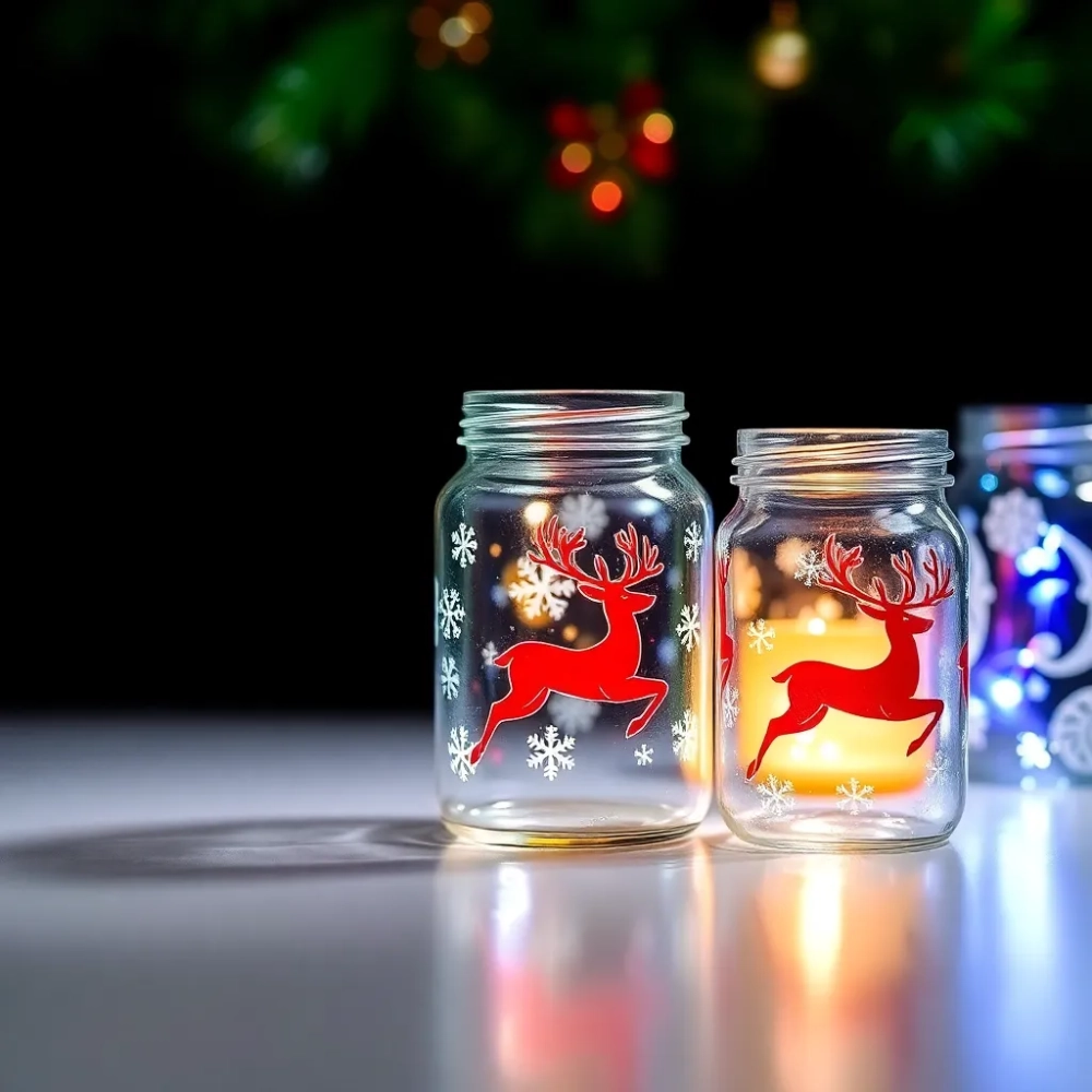 Malowanie na szkle wzory świąteczne