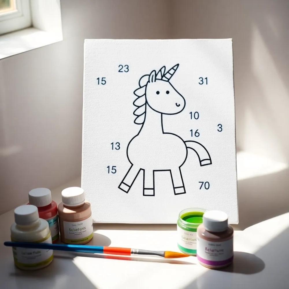 Malowanie po numerach dla dzieci 6 lat