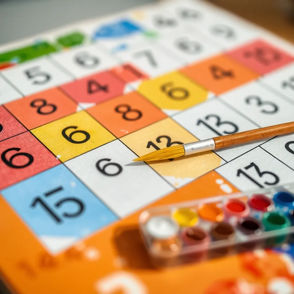 Malowanie po numerach dla dzieci 7 lat