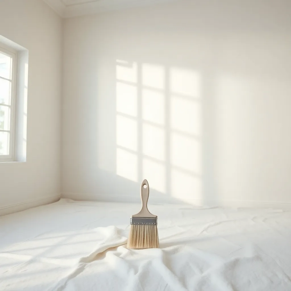 Malowanie ścian na biało sennik