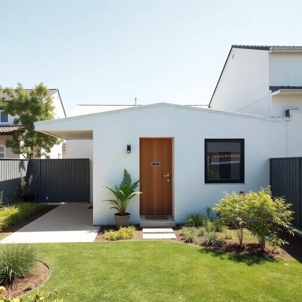 Mały dom z dachem jednospadowym