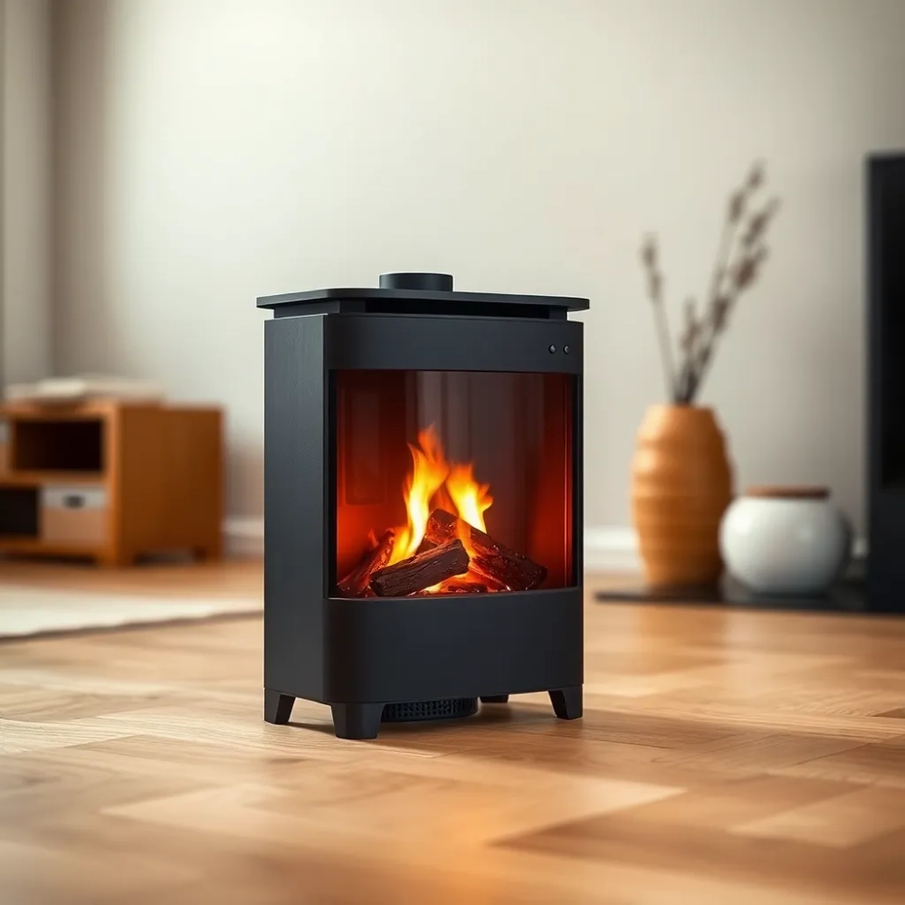 Mały kominek wolnostojący