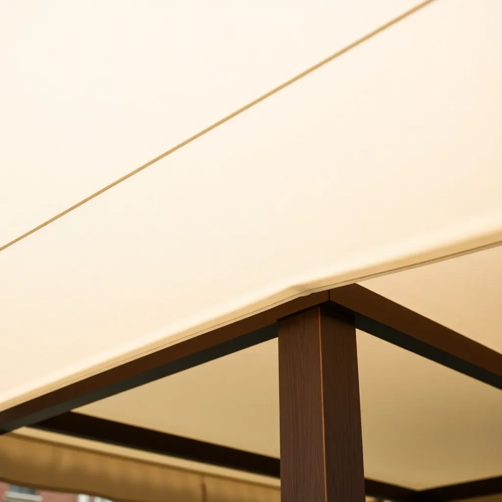 Materiałowy dach do altany