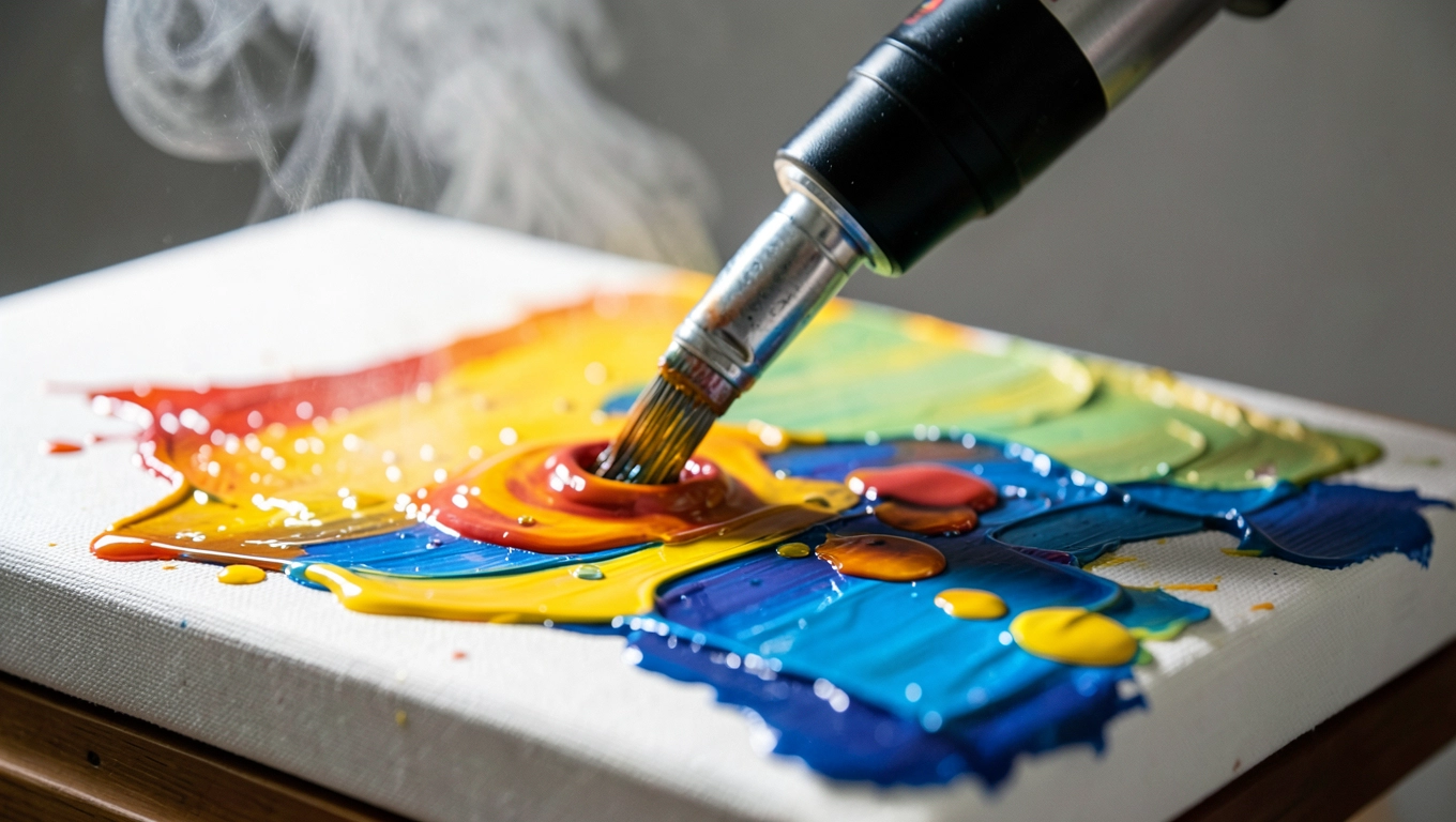 Metoda termiczna - podgrzewanie farby olejnej