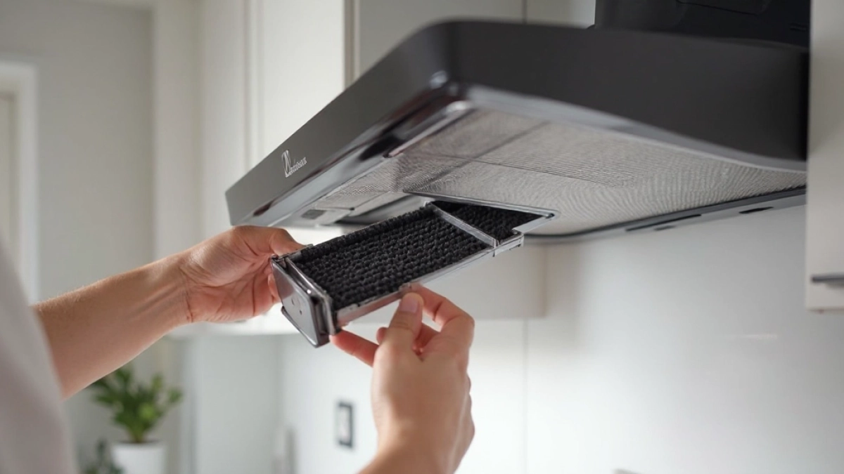 montaż filtra węglowego do okapu electrolux