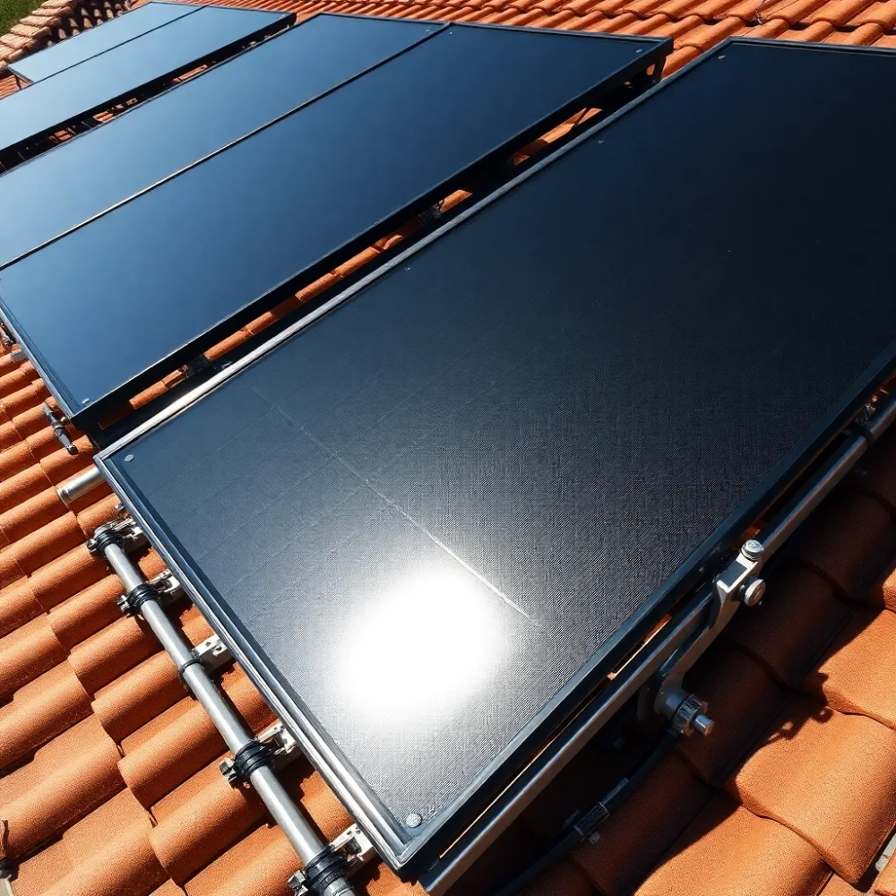 Montaż kolektorów słonecznych na dachu