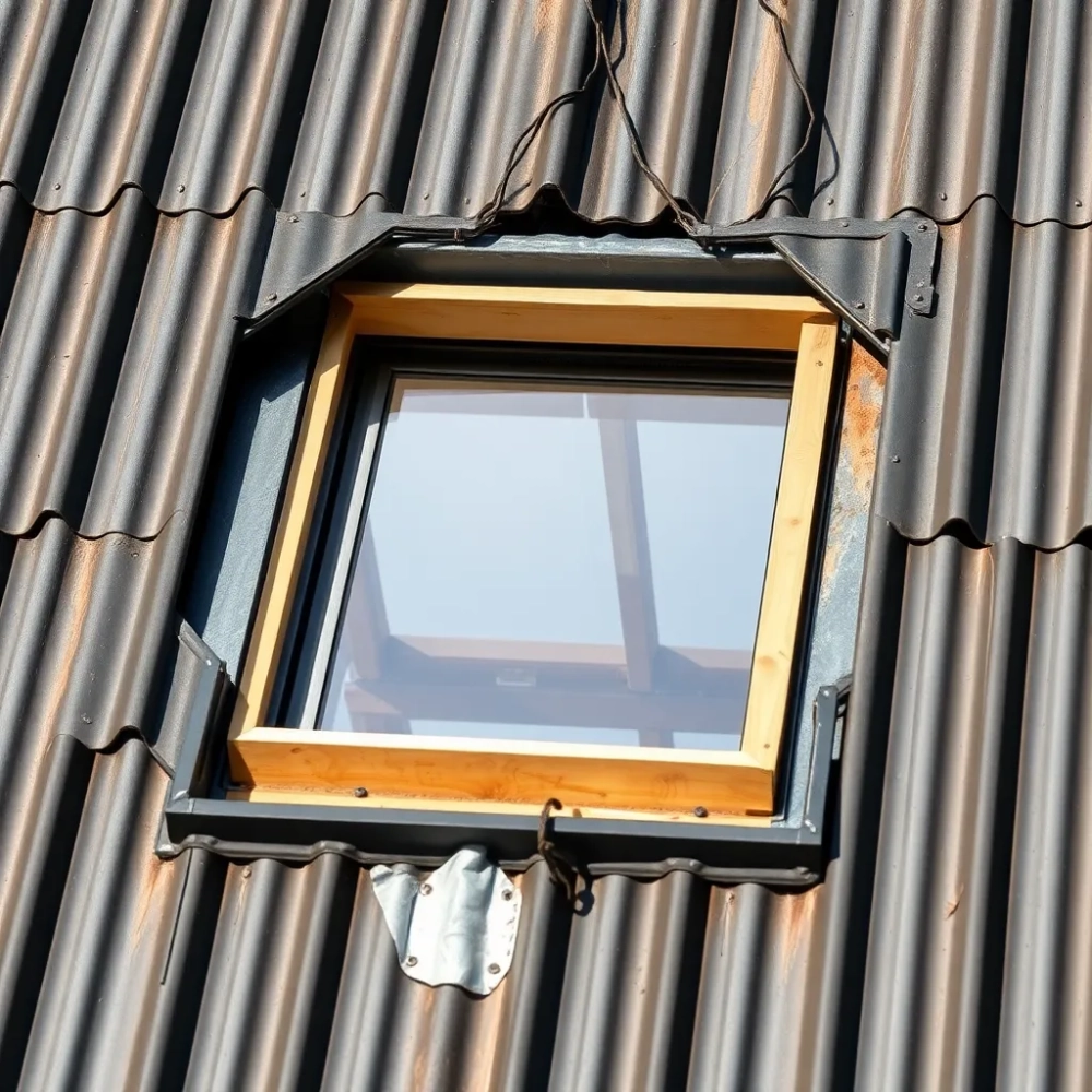 Montaż okna dachowego w istniejącym dachu z blachy trapezowej