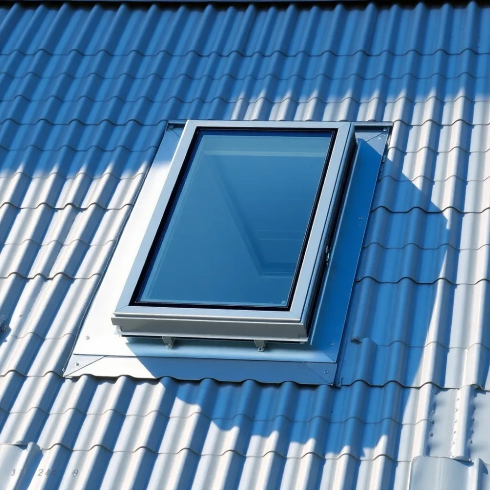 Montaż okna dachowego w istniejącym dachu z blachy