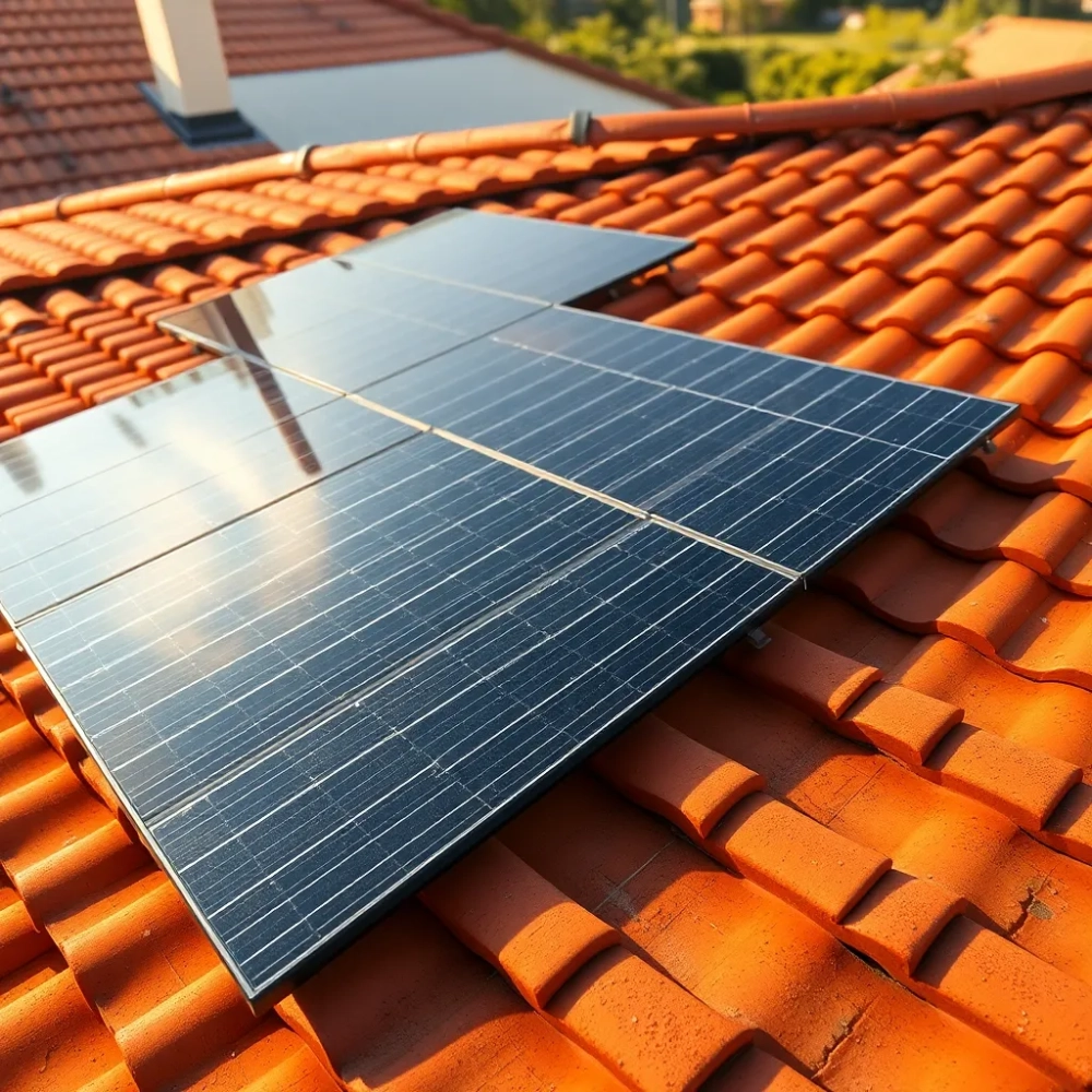 Montaż paneli fotowoltaicznych na dachówce ceramicznej