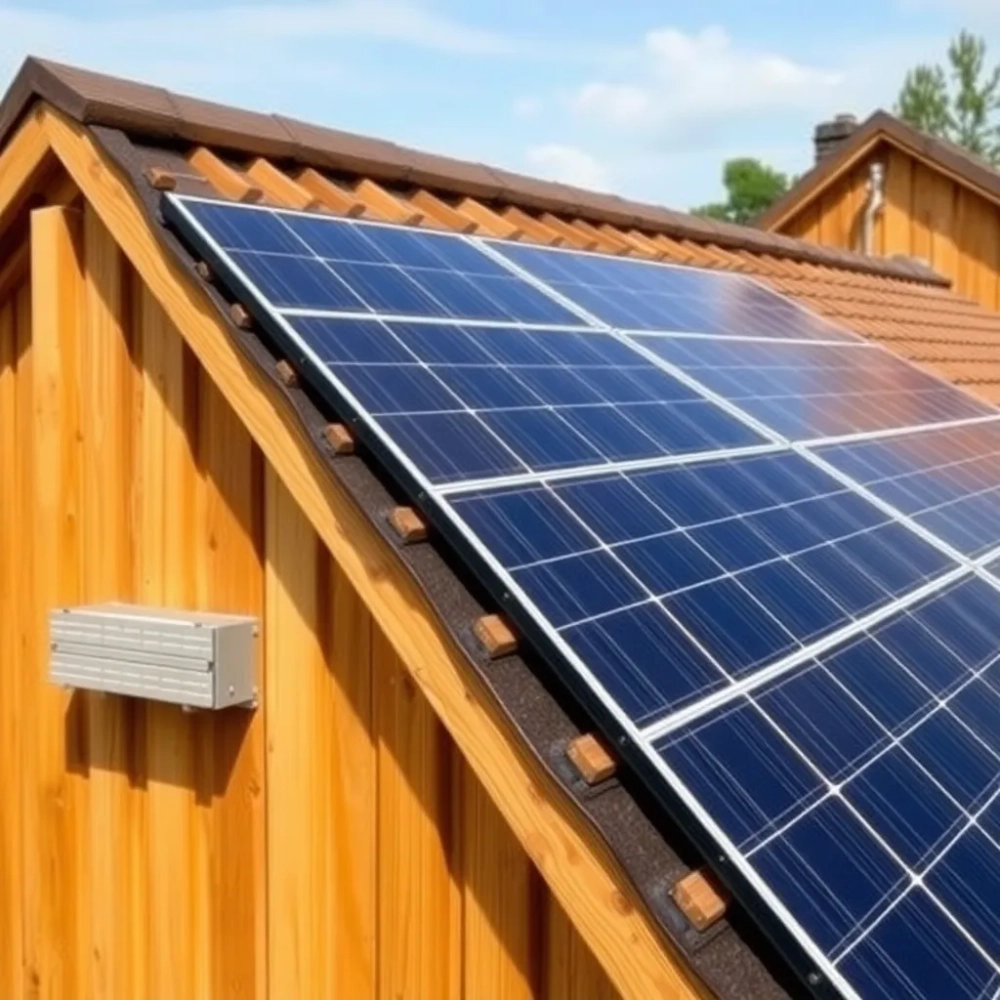 Montaż paneli fotowoltaicznych na dachu drewnianym pokrytym papą