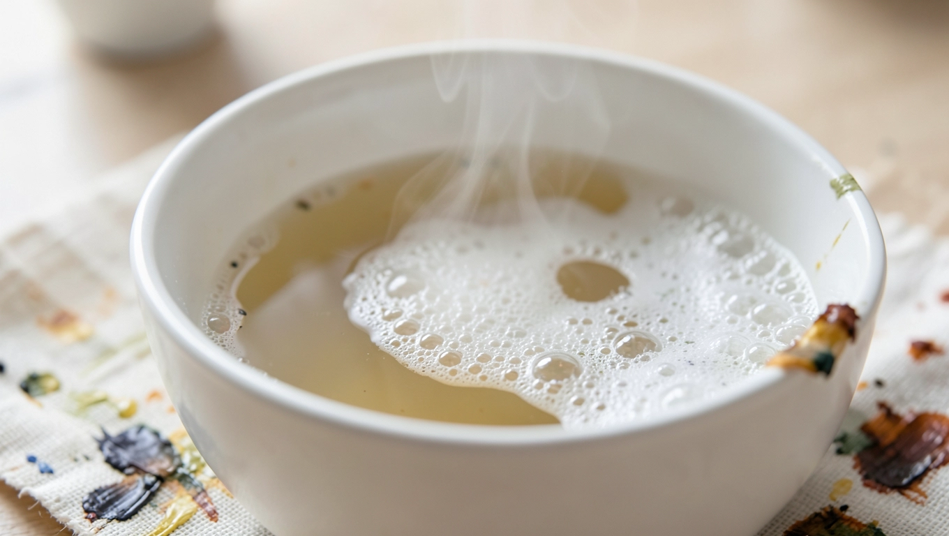 Namaczanie w ciepłej wodzie z detergentem