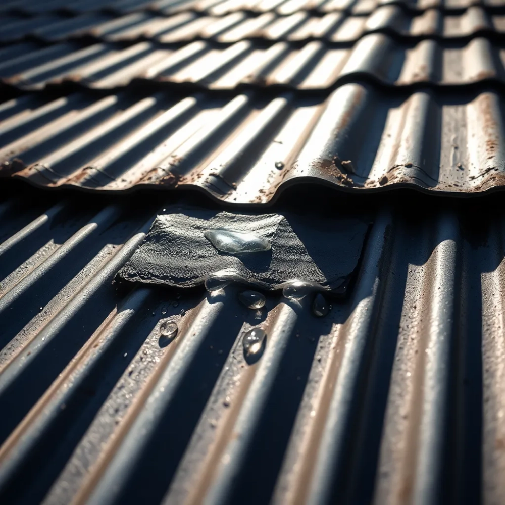 Naprawa dachu z blachy