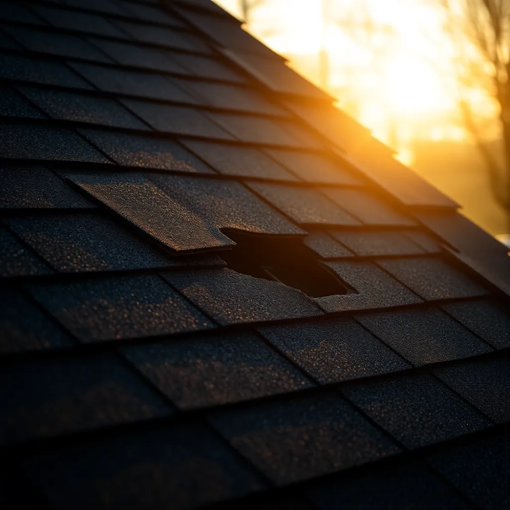 Naprawa dachu z gontu bitumicznego