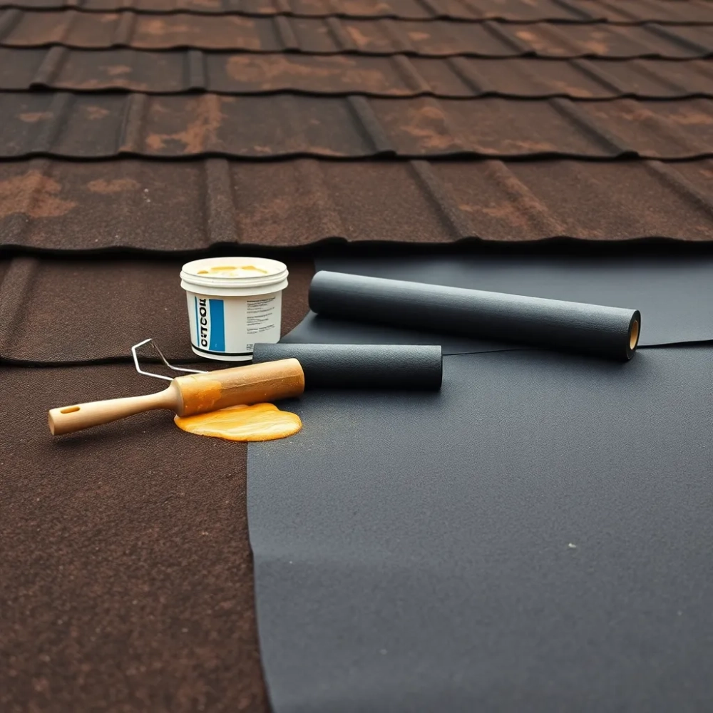 Naprawa dachu z papy na zimno