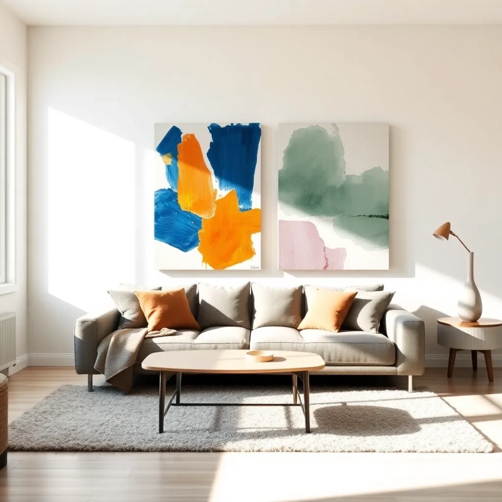 Obrazy malowane na płótnie do salonu