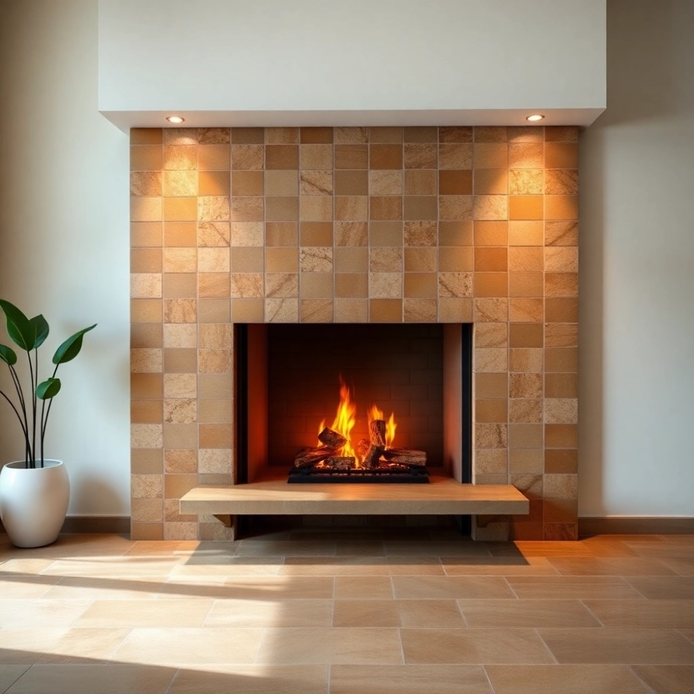 Obudowa Kominka Z Płytek Ceramicznych