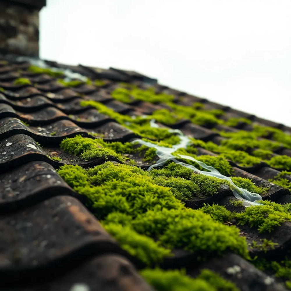 Ocet na mech na dachu