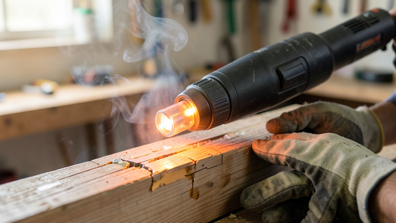 Opalanie użycie opalarki do usunięcia farby olejnej