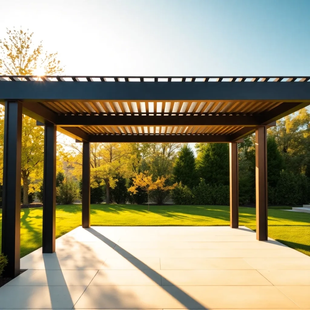 Pergola lamelowa z rozsuwanym dachem