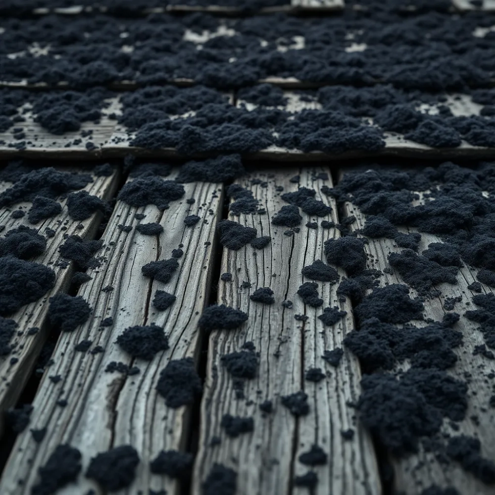 Pleśń na deskach dachowych