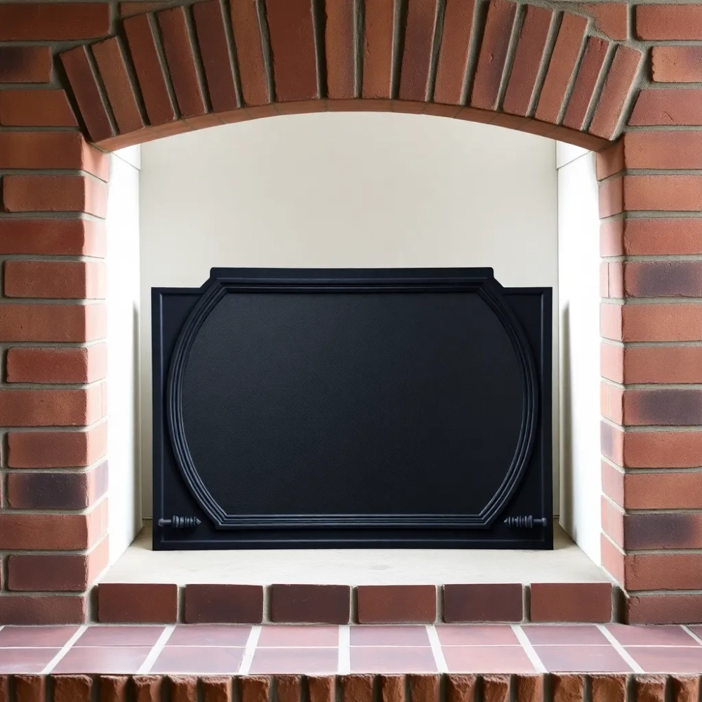 Płyta tylna żeliwna do kominka 470x355 Invicta