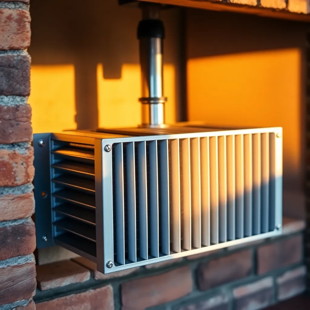 Powietrzny wymiennik ciepła do kominka