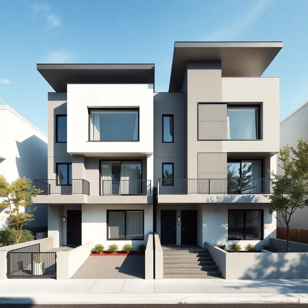 Projekty bliźniaków z płaskim dachem