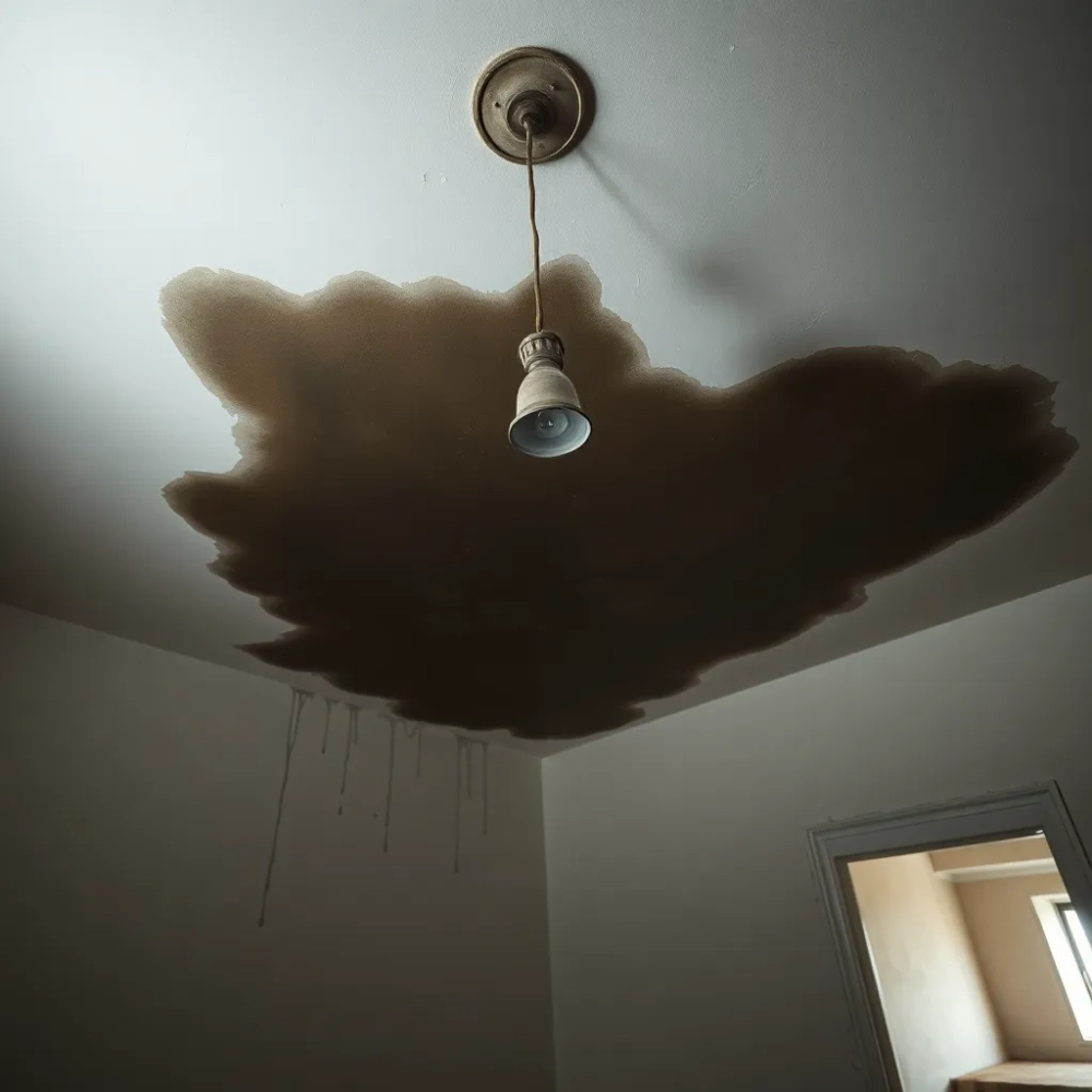 Przeciekający dach w bloku