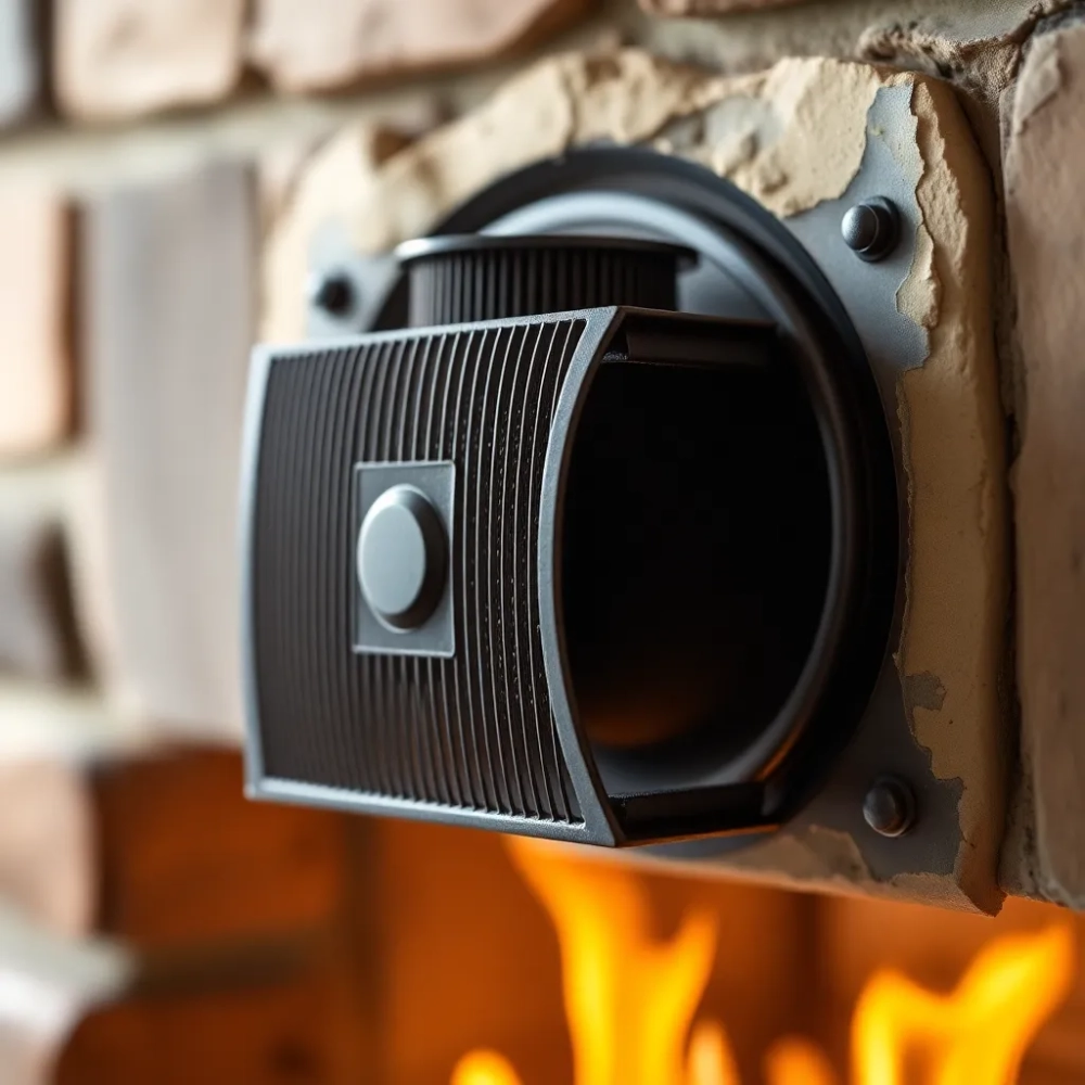 Przepustnica do kominka fi 110