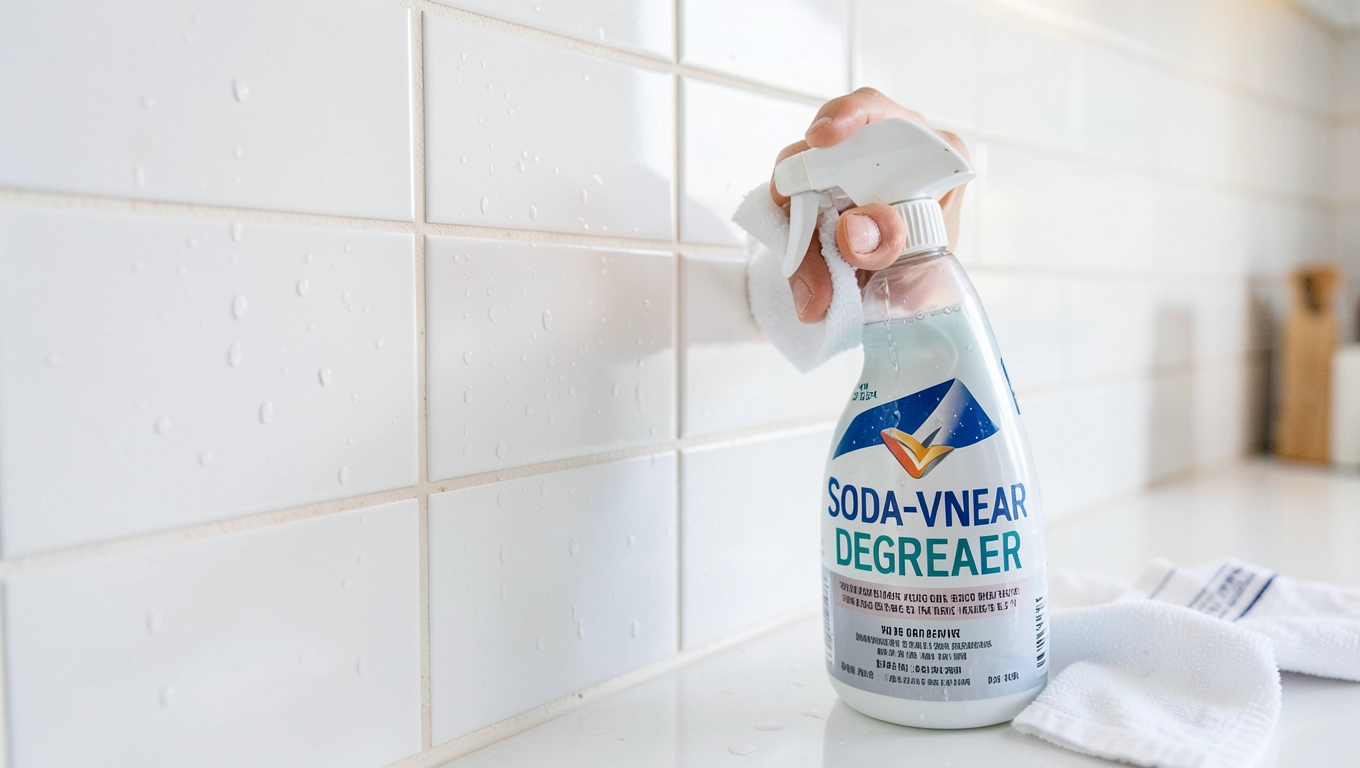 Przygotowanie płytek pod farbę V33 w kuchni