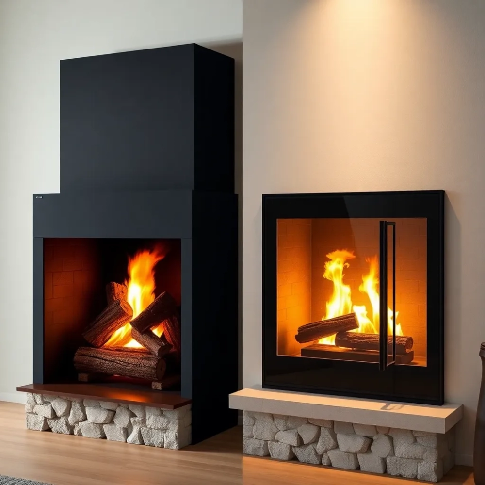 Rodzaje kominków z płaszczem wodnym