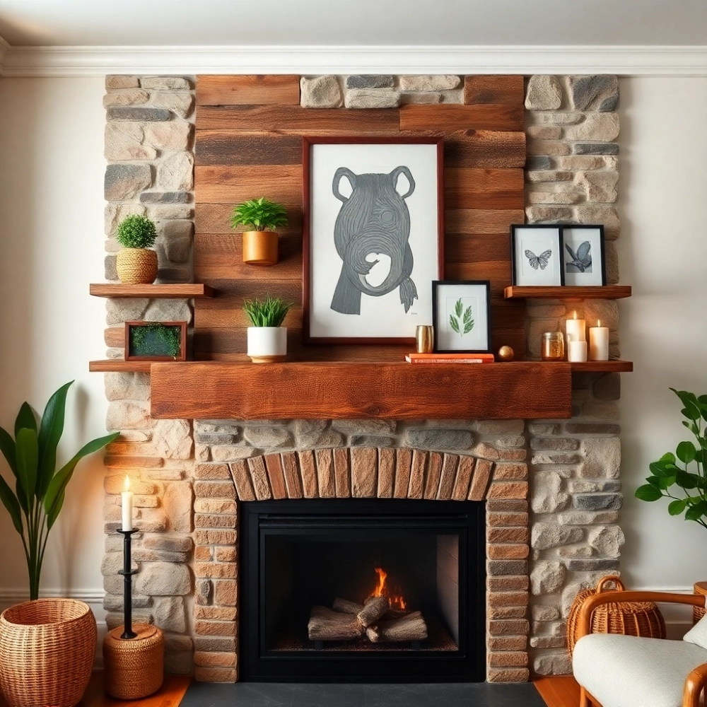 Ściana Za Kominkiem Inspiracje