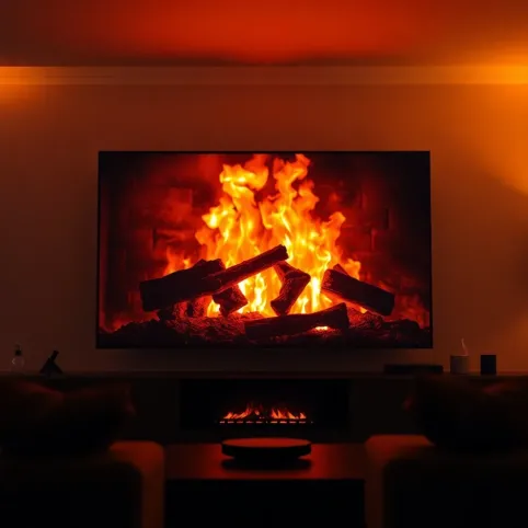 Aplikacja kominek w telewizorze