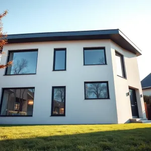 Bliźniak parterowy z płaskim dachem