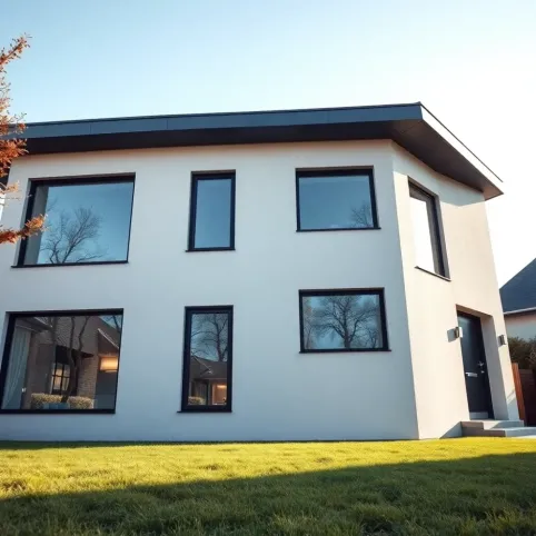 Bliźniak parterowy z płaskim dachem