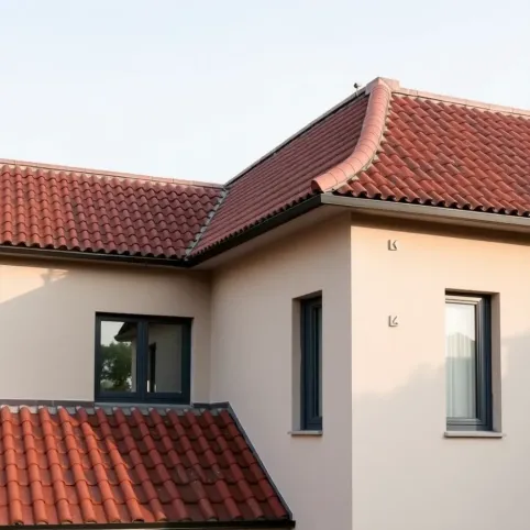 Ceglasty dach jaka elewacja