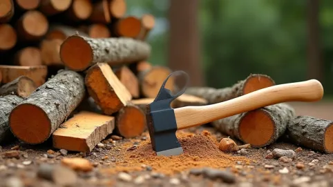 cięcie i łupanie drewna opałowego u klienta