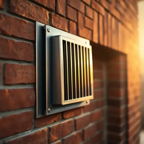 Czerpnia powietrza do kominka pionowa