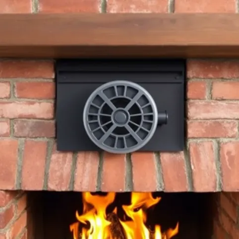 Czerpnia powietrza do kominka z przepustnicą