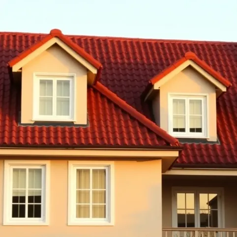 Czerwony dach białe okna jaką elewacja