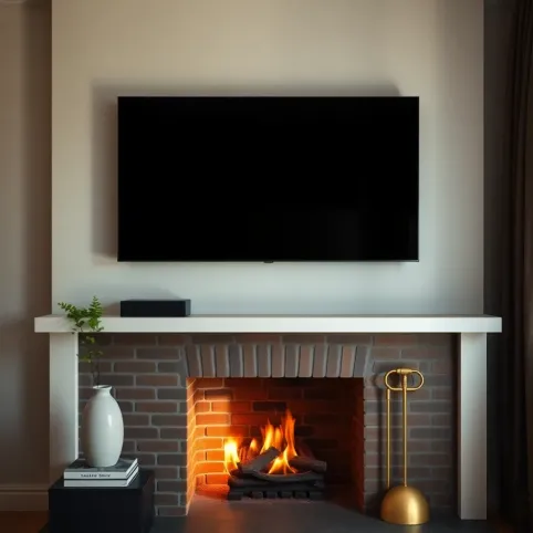 Czy telewizor może być nad kominkiem
