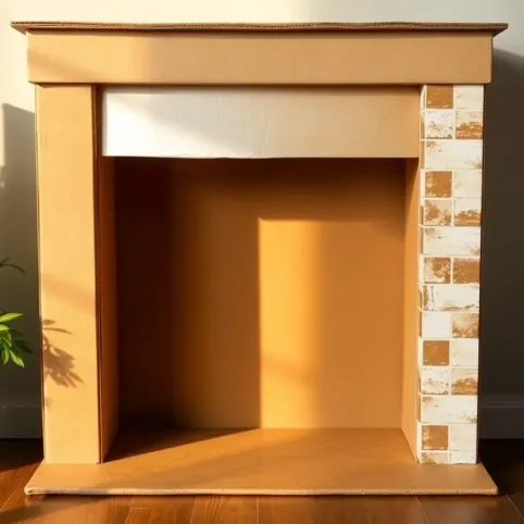 Czym okleic kominek z kartonu
