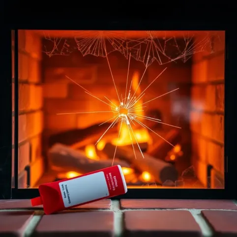 Czym skleić szybę w kominku