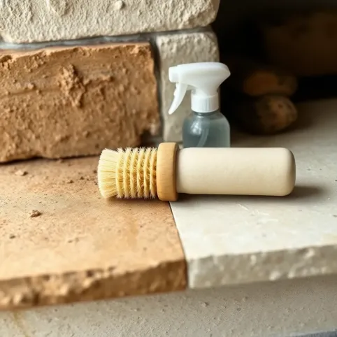 Czym wyczyścić piaskowiec na kominku