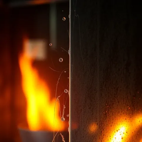 Czyszczenie szyby kominka octem