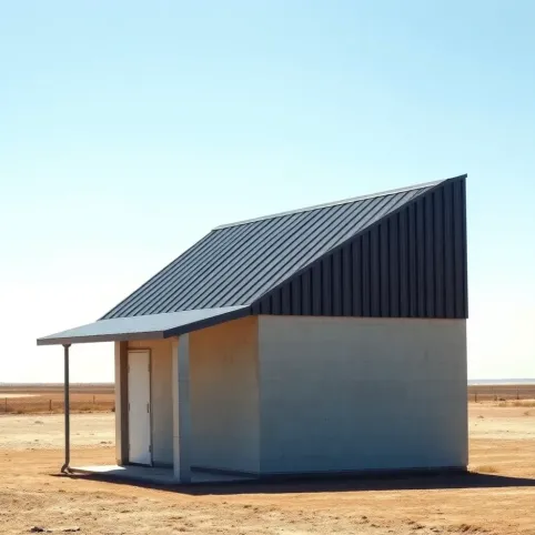 Dach jednospadowy na budynku gospodarczym
