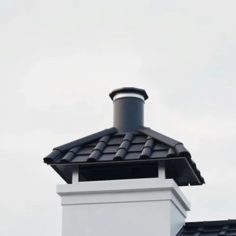 Dachówka wentylacyjna z kominkiem